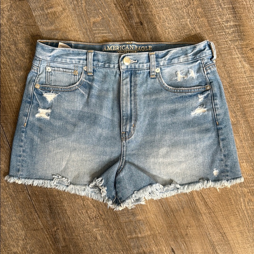 American Eagle Outfitters Mom Shorts Distressed Cut-Off Style